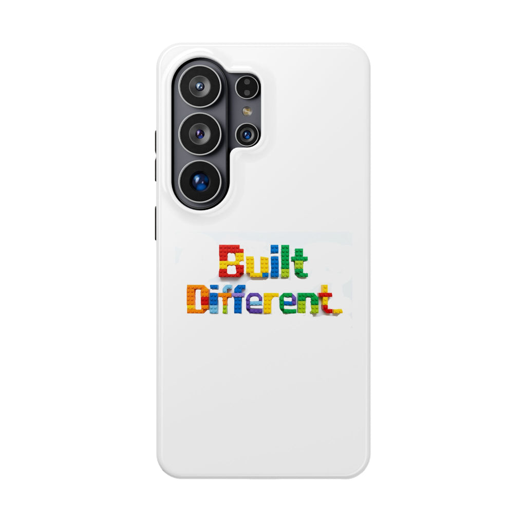 iPhone Case — "Built Different" Color Block Brick Design Magnetic Impact-Resistant Case