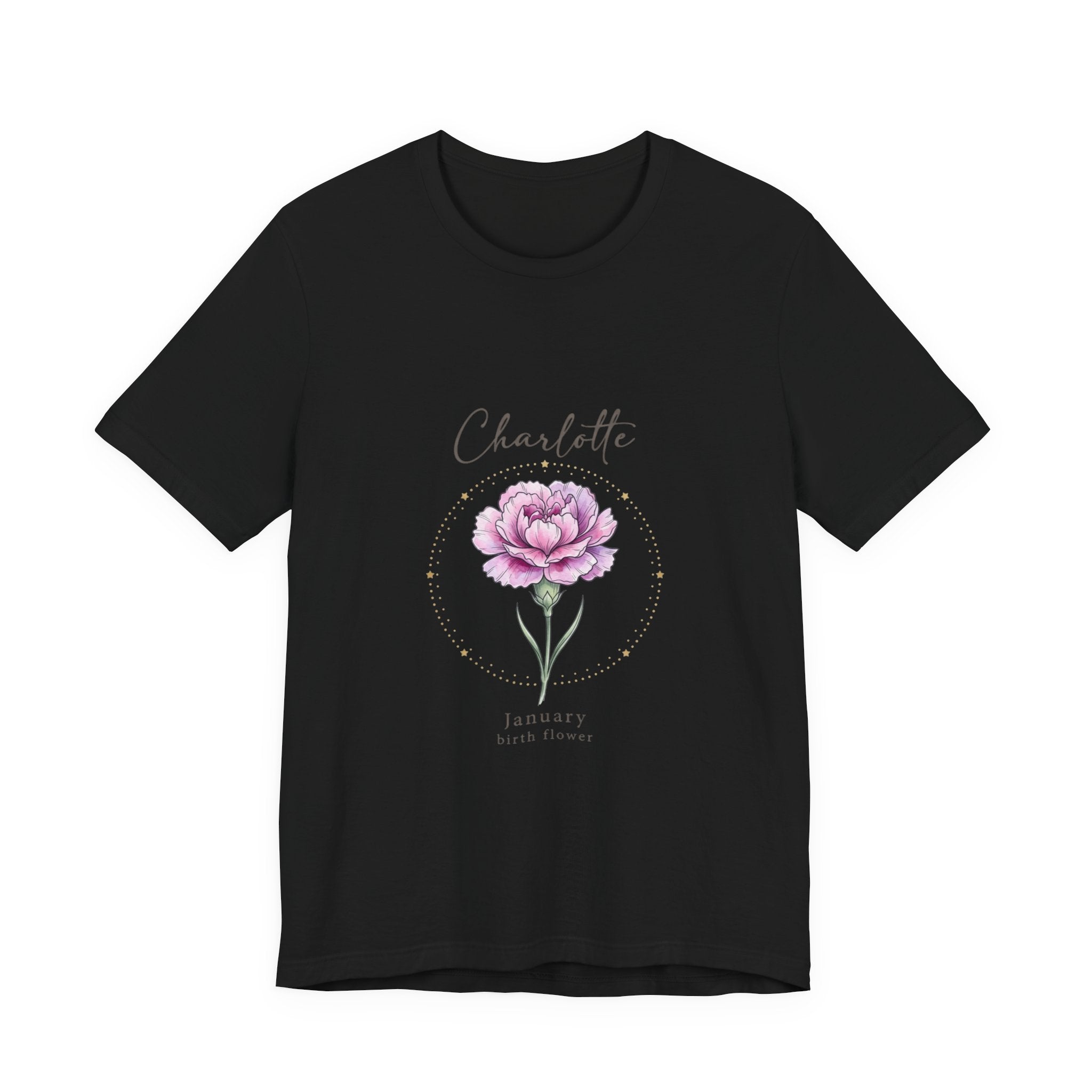 January Peony Birth Flower Tee |  personalized name