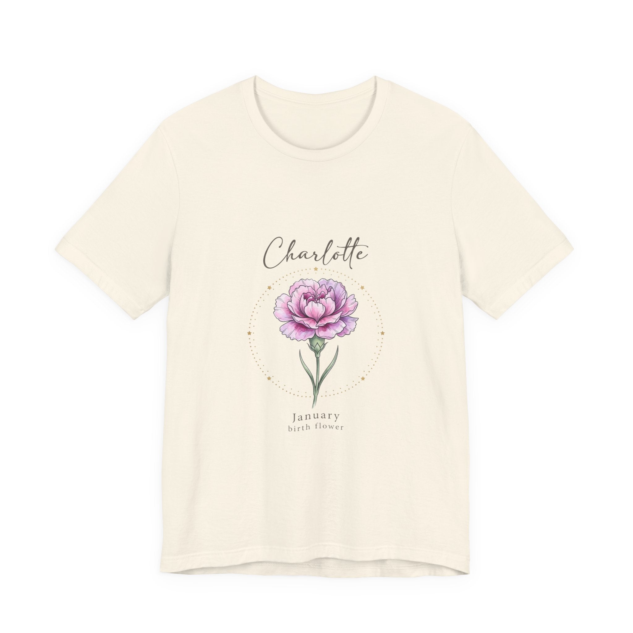 January Peony Birth Flower Tee |  personalized name