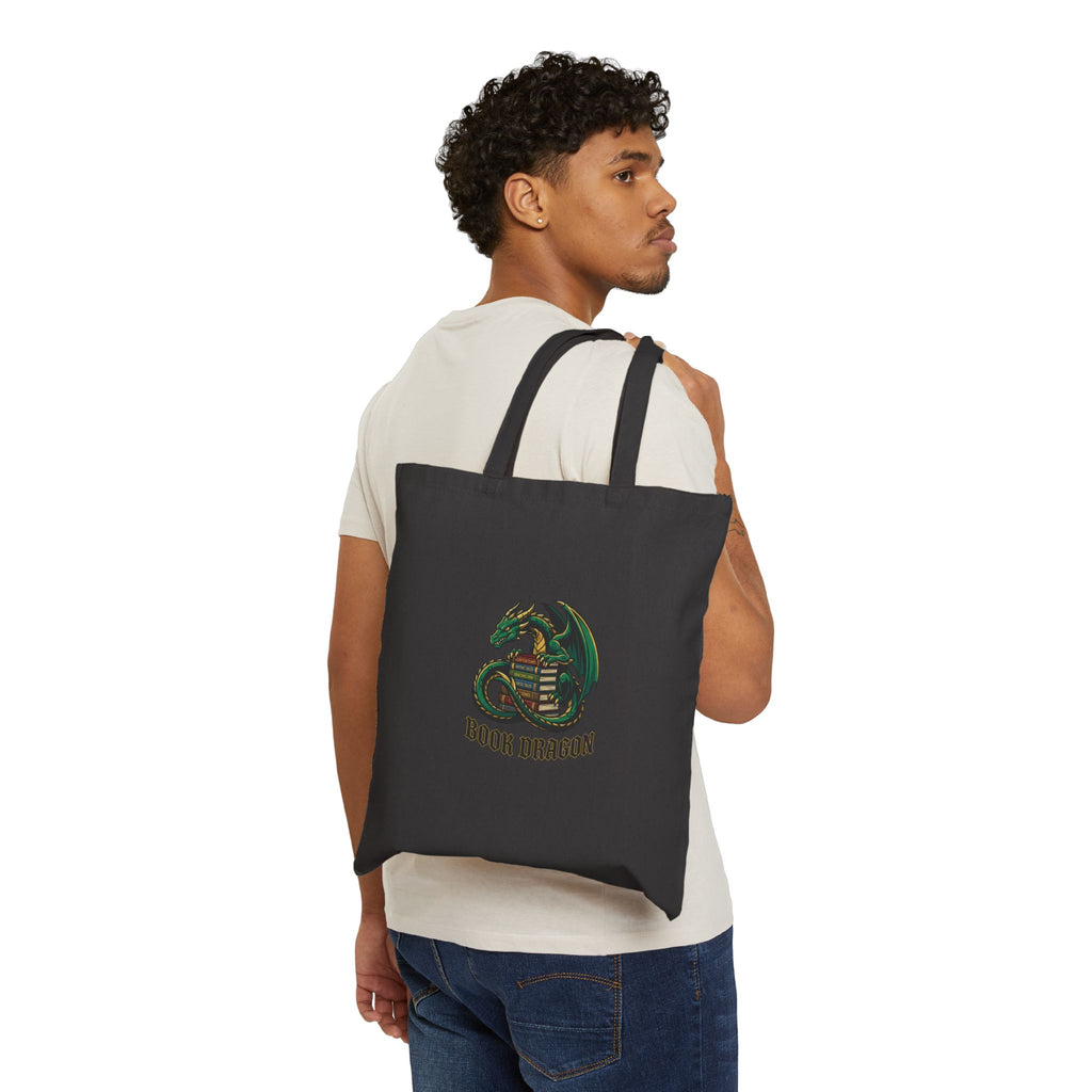 Book Dragon Tote | dragon, fantasy art, mythical creature