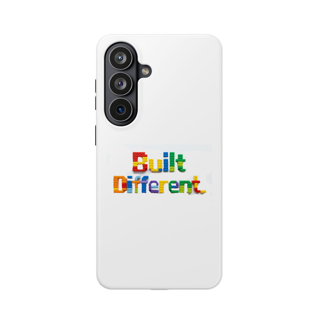 iPhone Case — "Built Different" Color Block Brick Design Magnetic Impact-Resistant Case