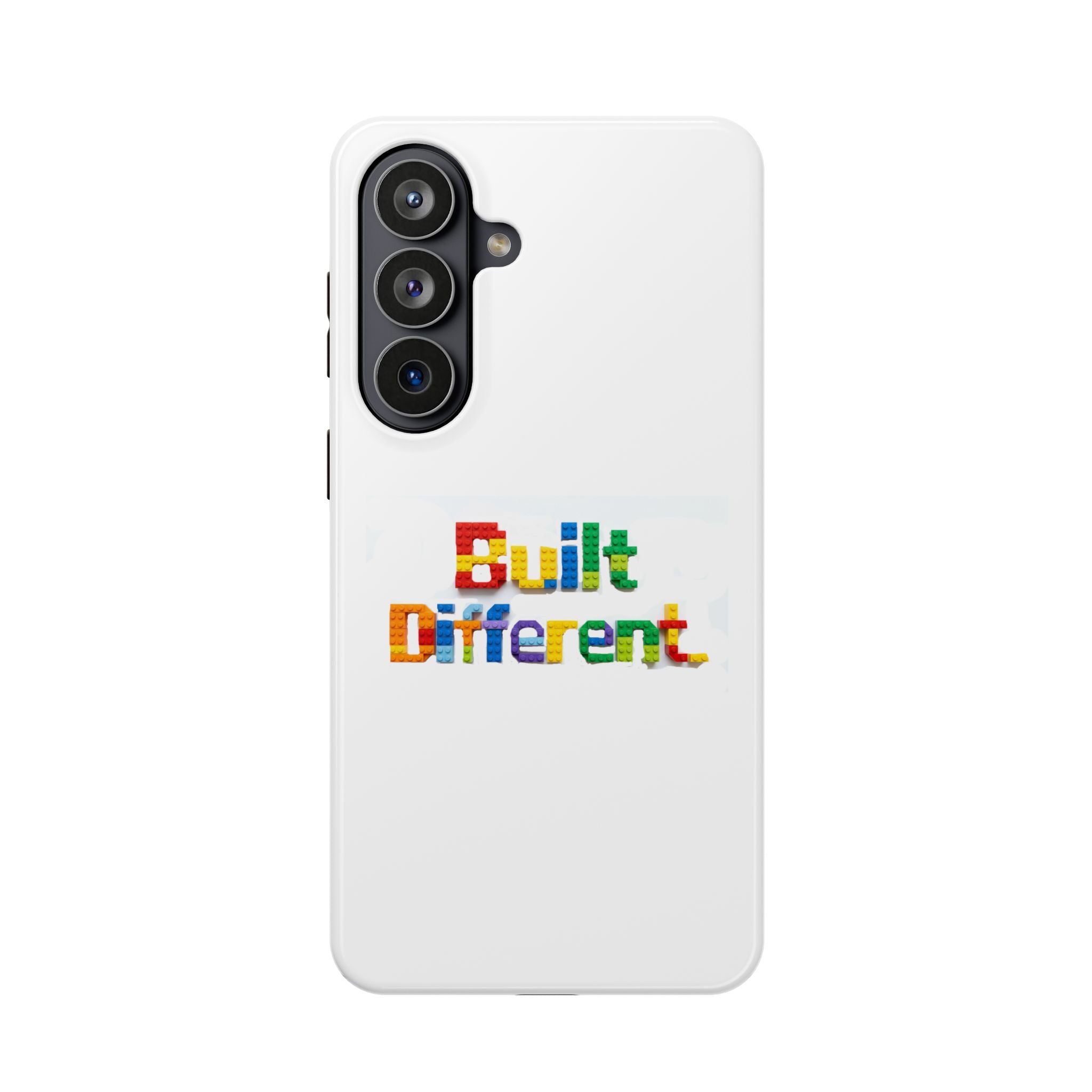 iPhone Case — "Built Different" Color Block Brick Design Magnetic Impact-Resistant Case