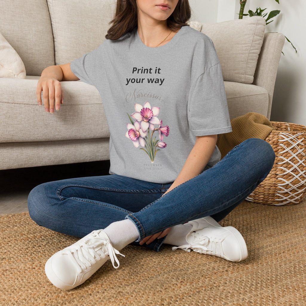 December Birth Flower Gift – Narcissus — Personalized Botanical Tee