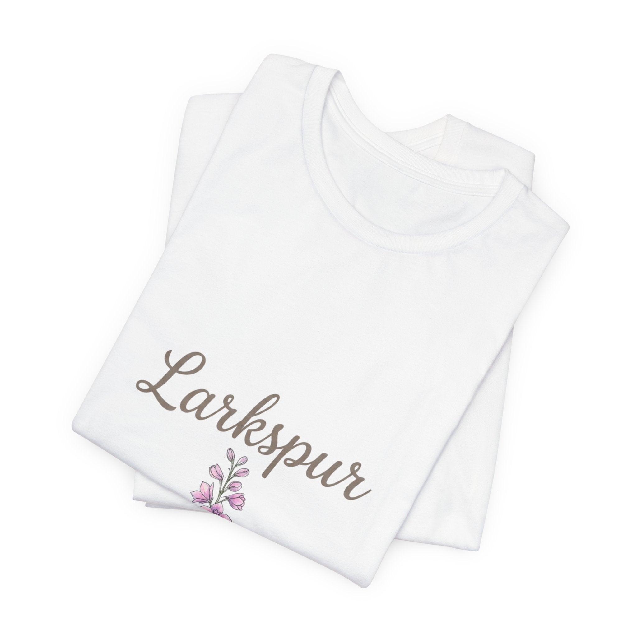 July Birth Flower Tee — Larkspur