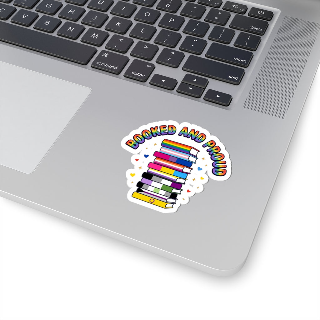 Booked and Proud Kiss-Cut Stickers | Pride, LGBTQ+ Queer Joy