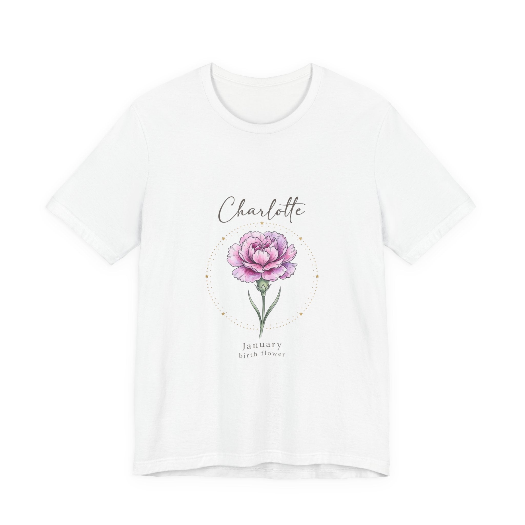 January Peony Birth Flower Tee |  personalized name