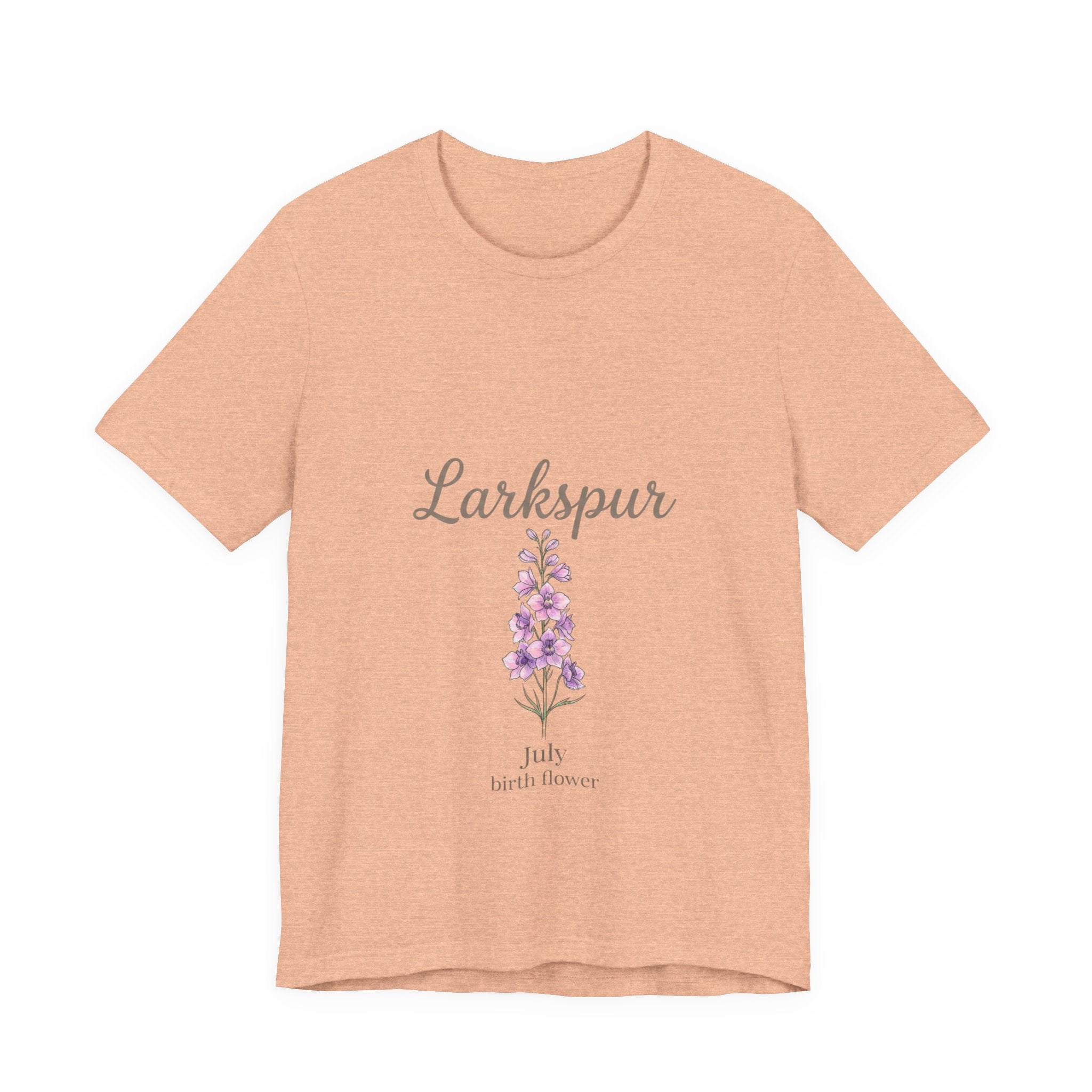 July Birth Flower Tee — Larkspur