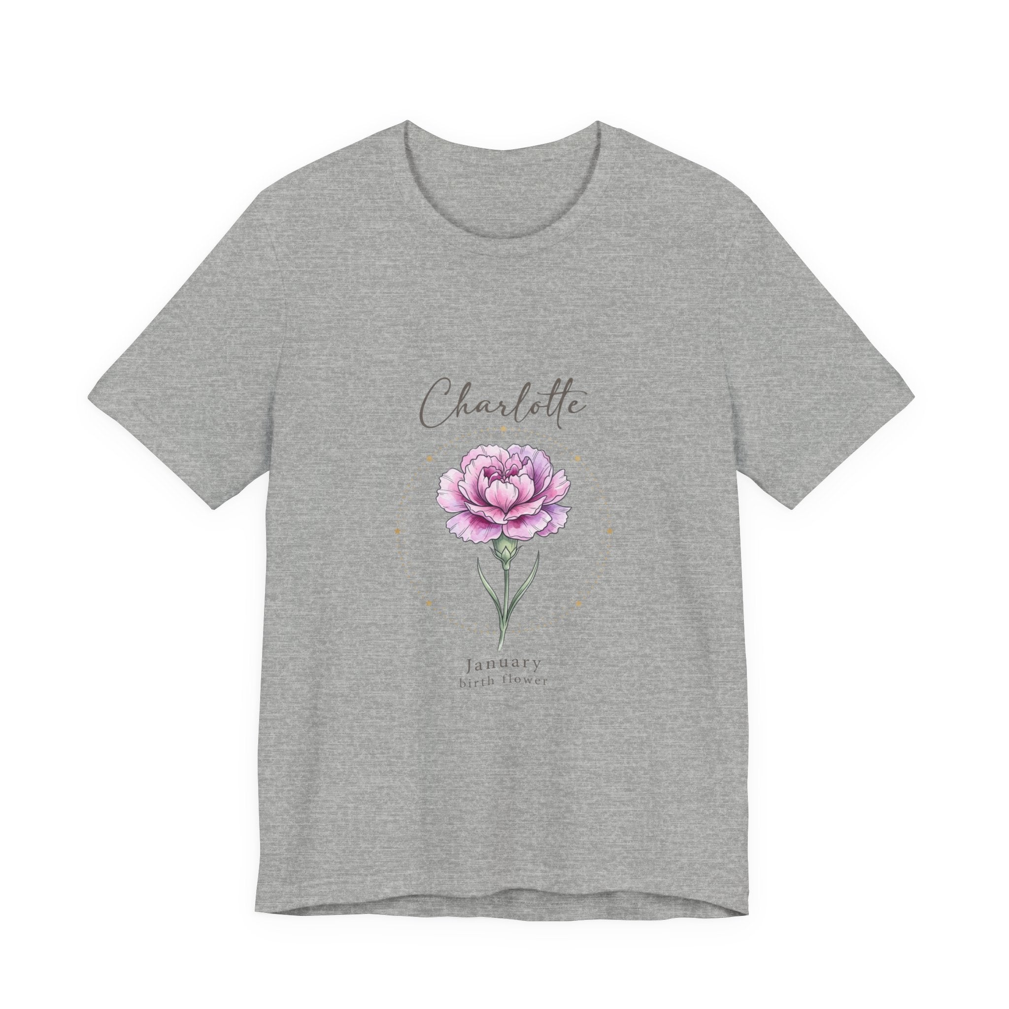 January Peony Birth Flower Tee |  personalized name