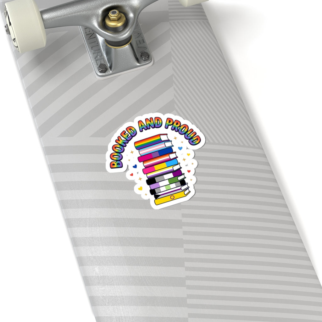 Booked and Proud Kiss-Cut Stickers | Pride, LGBTQ+ Queer Joy