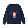 Bookish Pride Crewneck Sweatshirt | LGBTQ+ Queer Joy, Pastel Rainbow