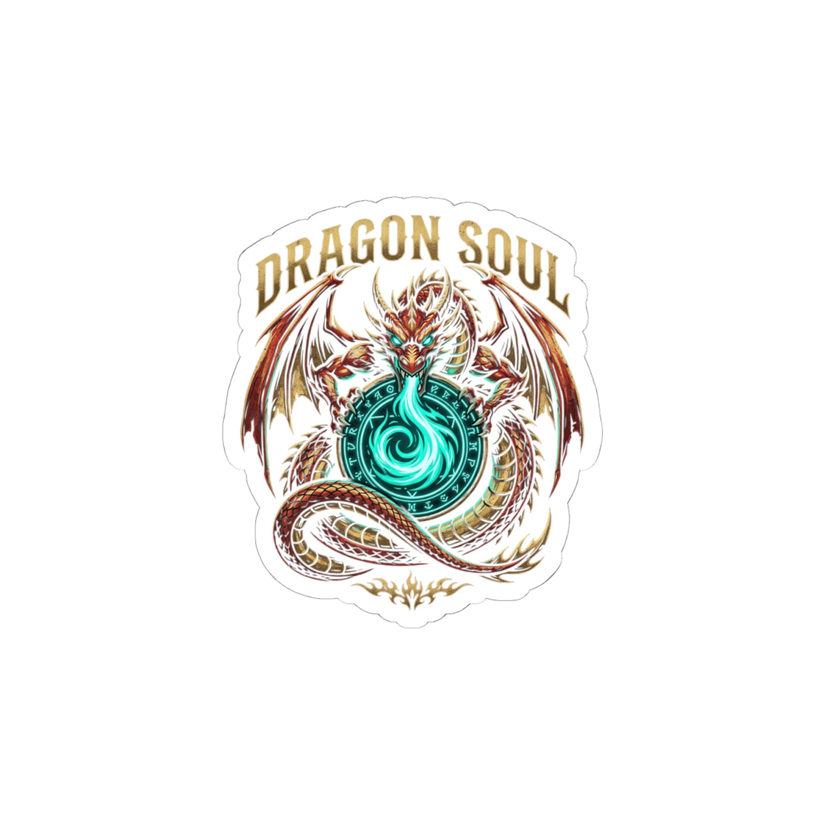 Dragon Soul sticker | dragon, fantasy art, mythical creature, tattoo style