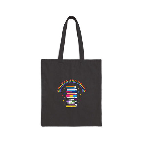 Books and Pride Tote | LGBTQ+ queer joy pastel rainbow, inclusive canvas