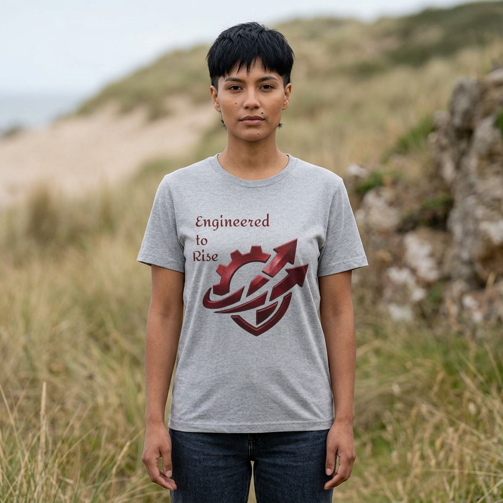 Engineered to Rise T-Shirt — "Built Different" Motivational Tech Tee