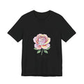 June Rose Birth Flower Tee | Botanical Watercolor, Personalized Name