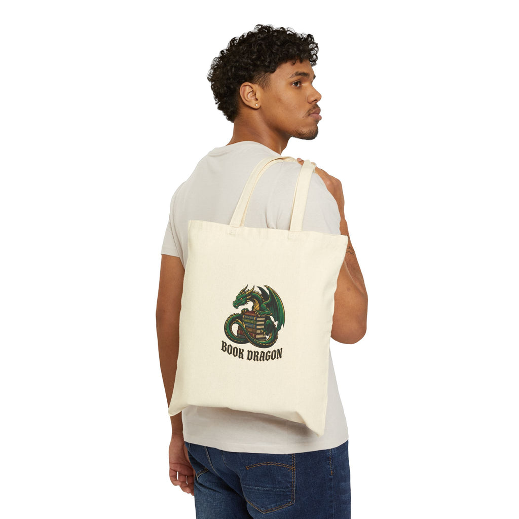 Book Dragon Tote | dragon, fantasy art, mythical creature