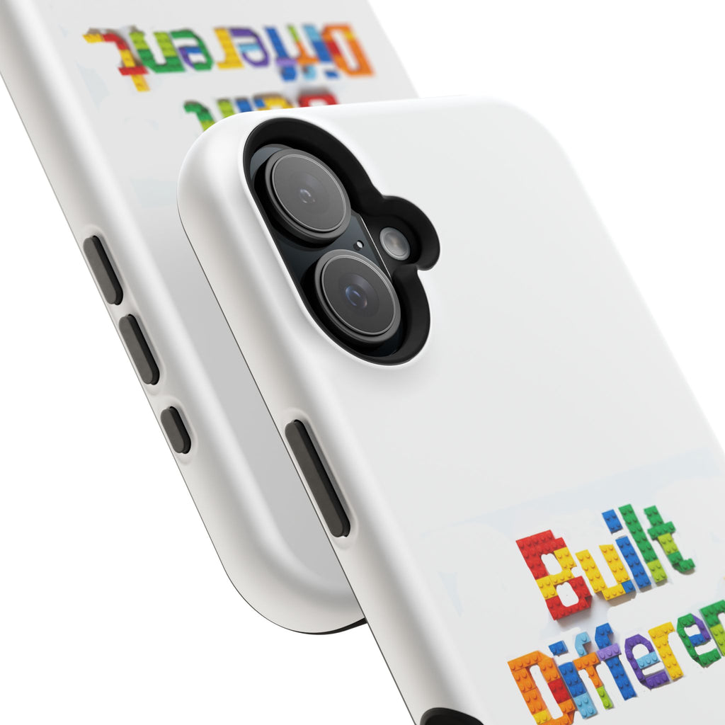iPhone Case — "Built Different" Color Block Brick Design Magnetic Impact-Resistant Case