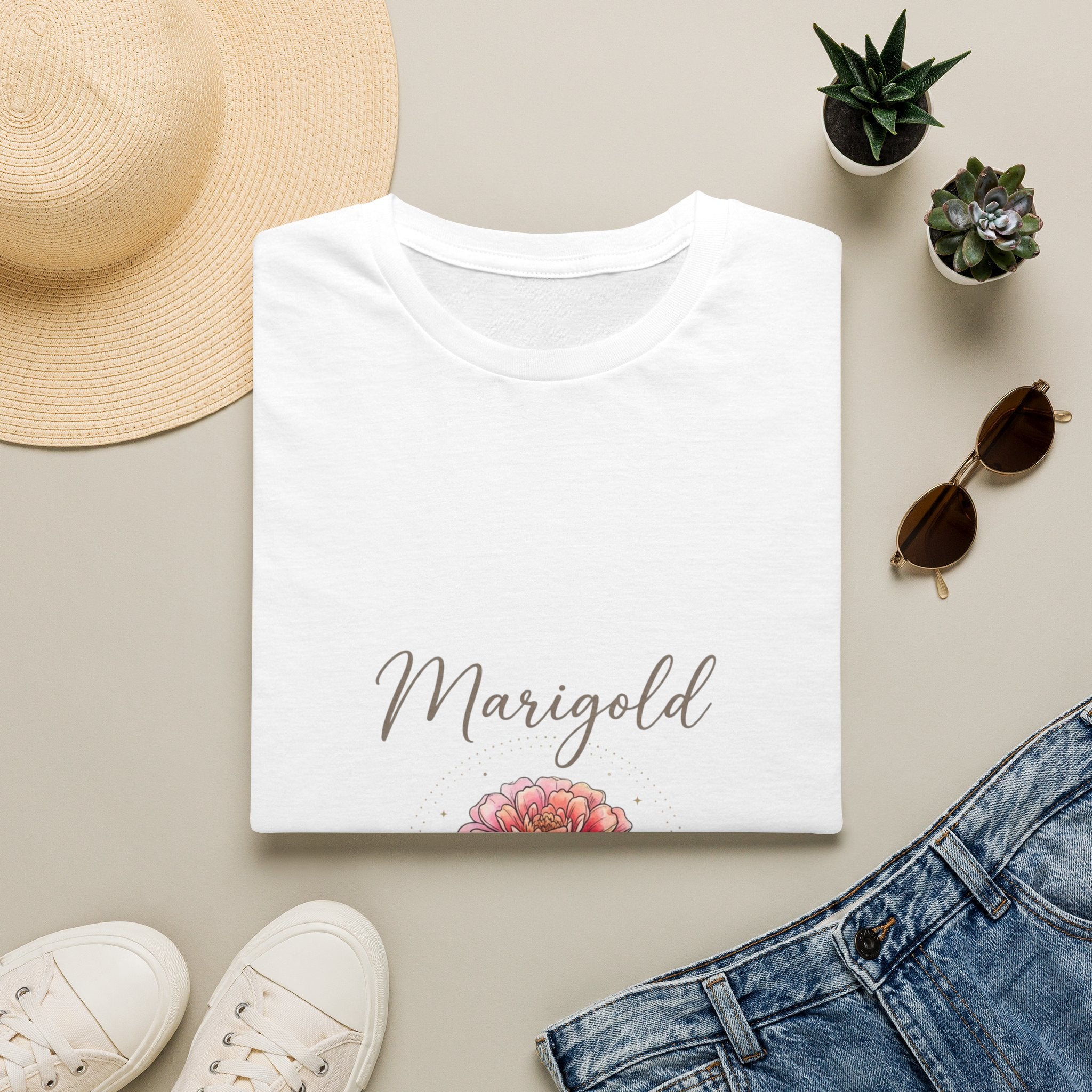 November Chrysanthemum Birth Flower T-Shirt — Elegant Watercolor Keepsake