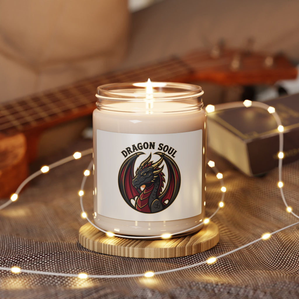 Dragon Soul Soy Candle, fantasy dragon, mythical creature, dark academia