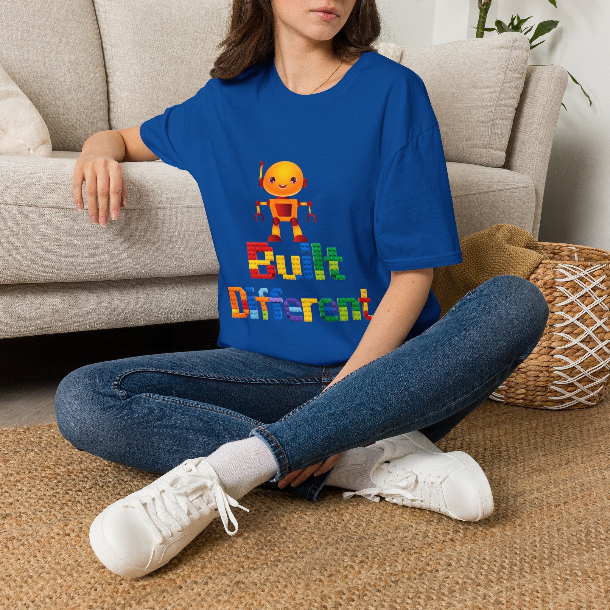 T-Shirt — Built Different Robot Graphic Tee