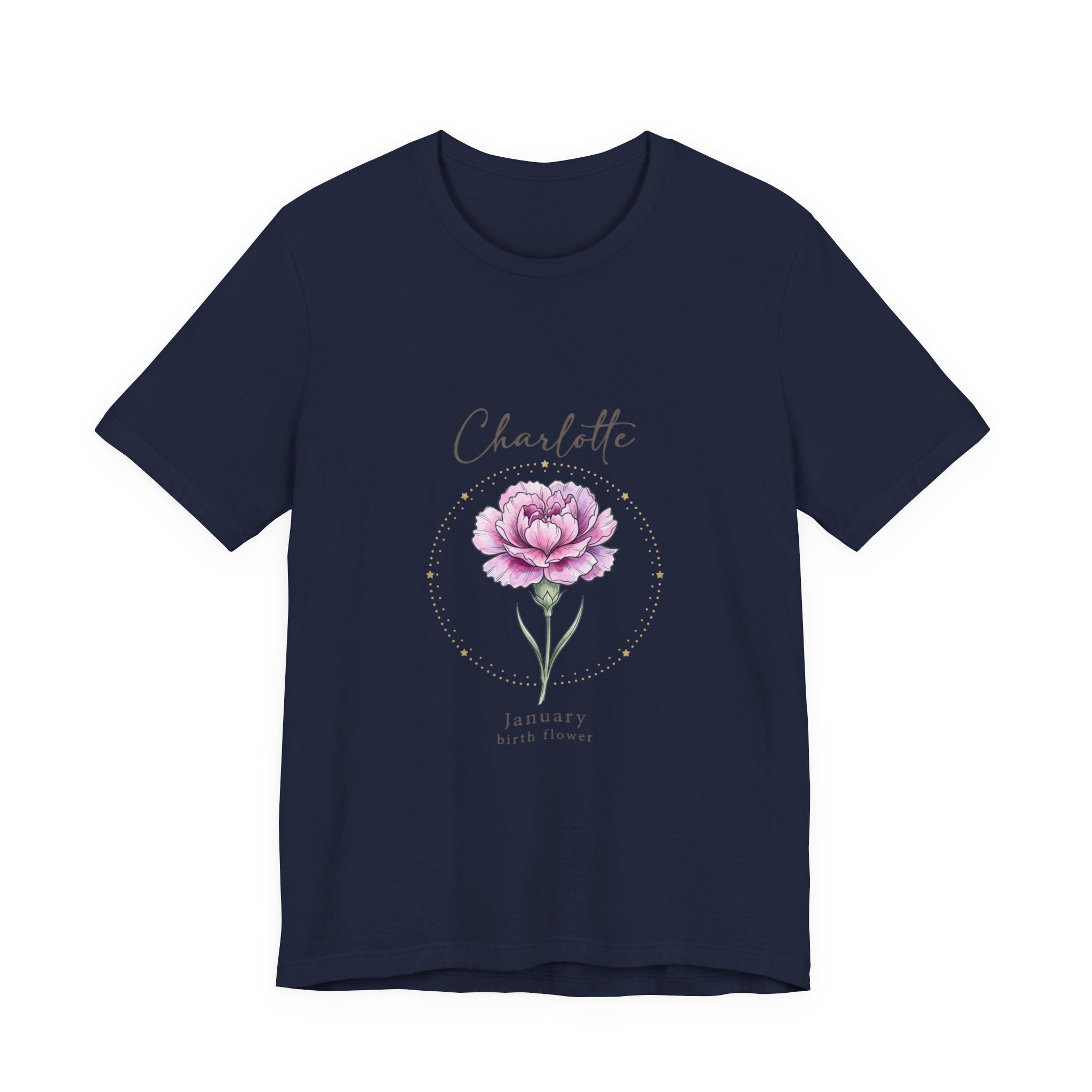 January Peony Birth Flower Tee |  personalized name