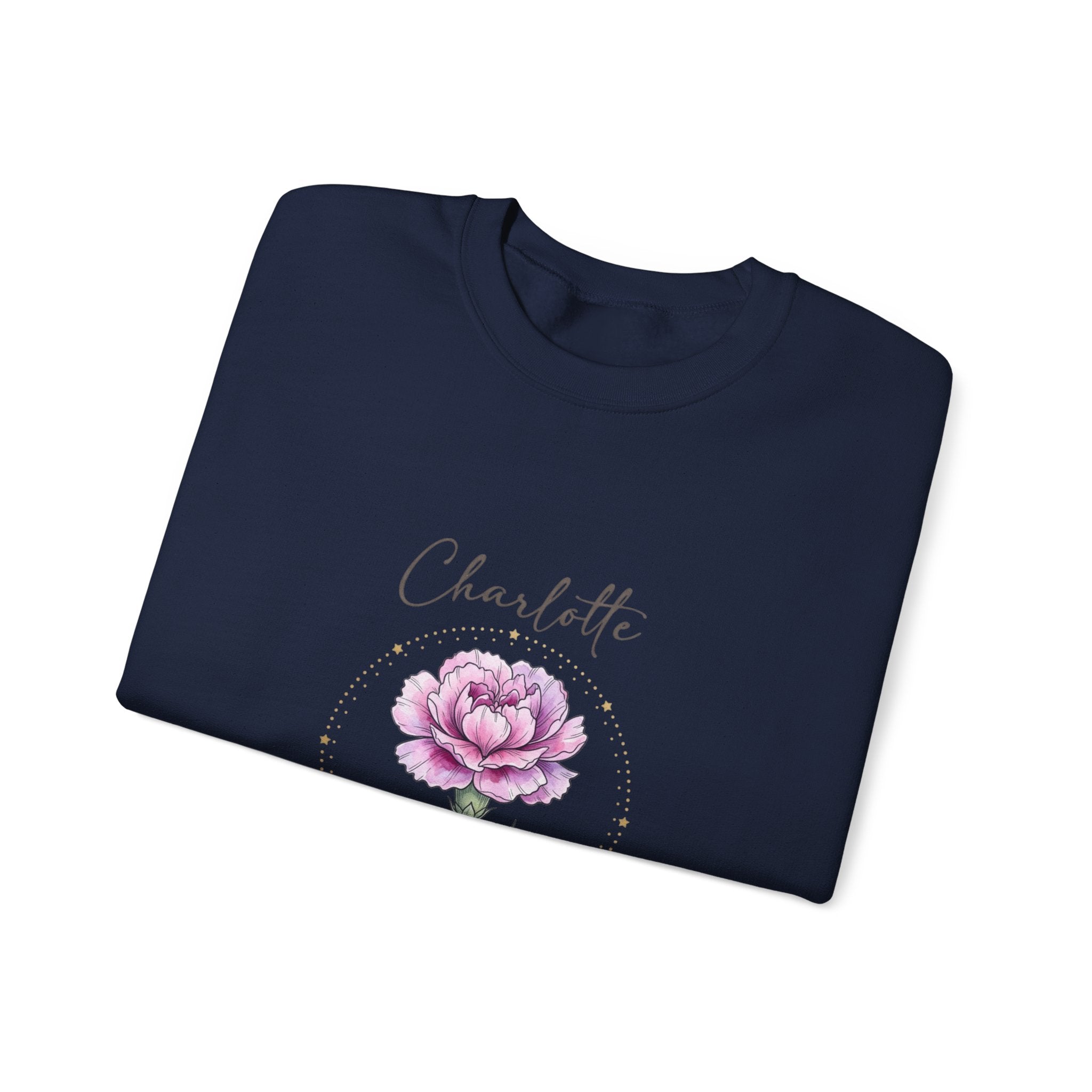 January Peony Birth Flower Sweatshirt | Personalized Botanical Watercolor