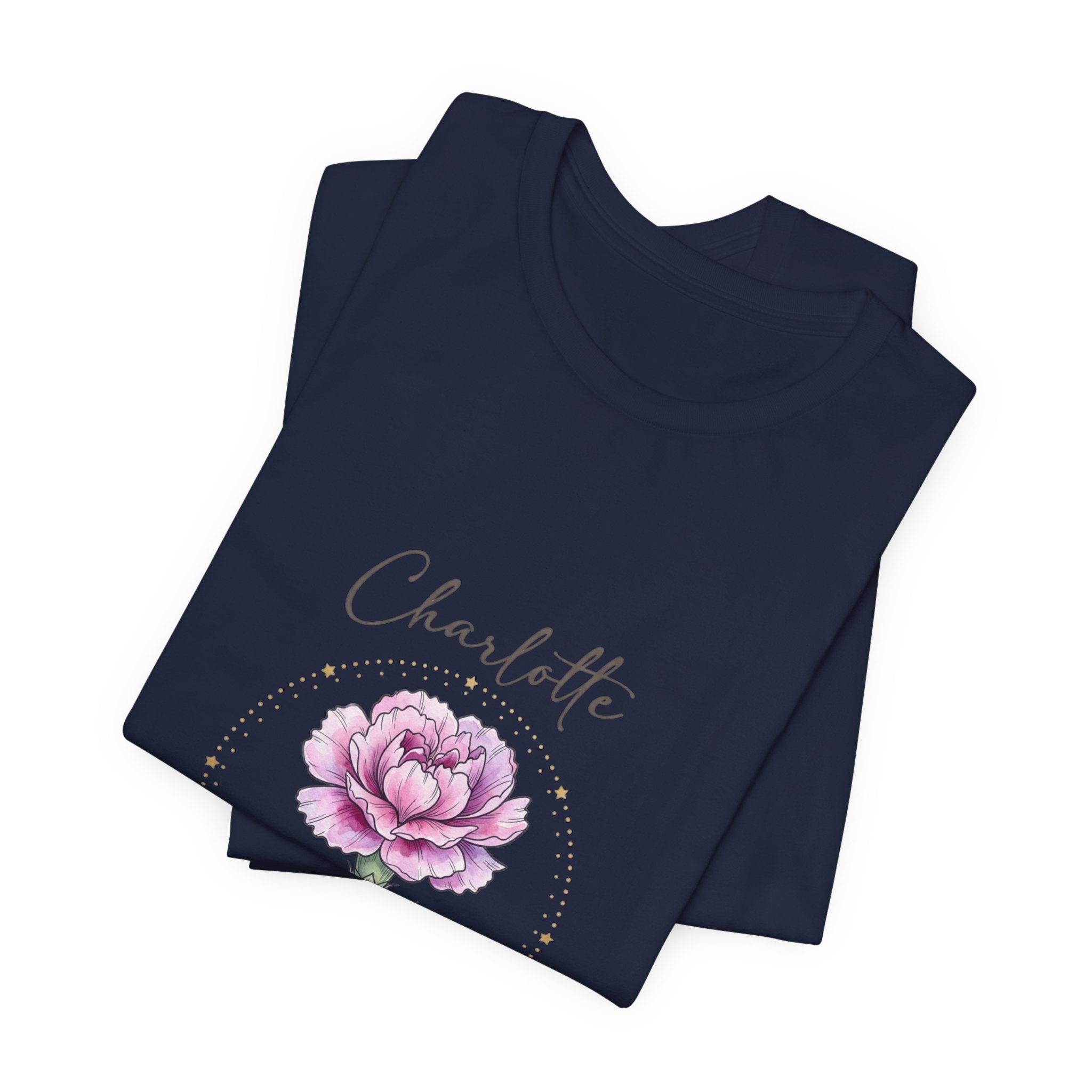 January Peony Birth Flower Tee |  personalized name