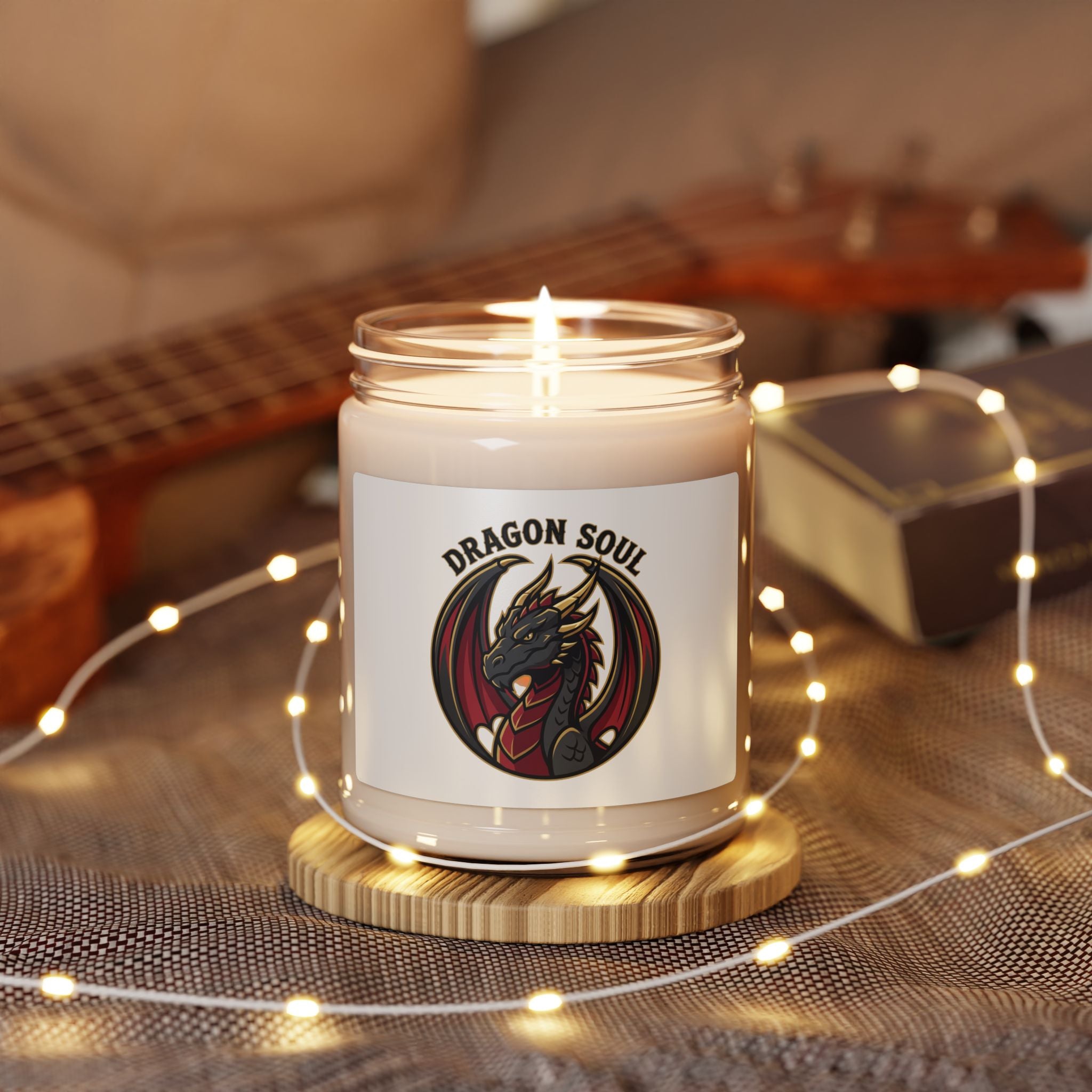 Dragon Soul Soy Candle, fantasy dragon, mythical creature, dark academia