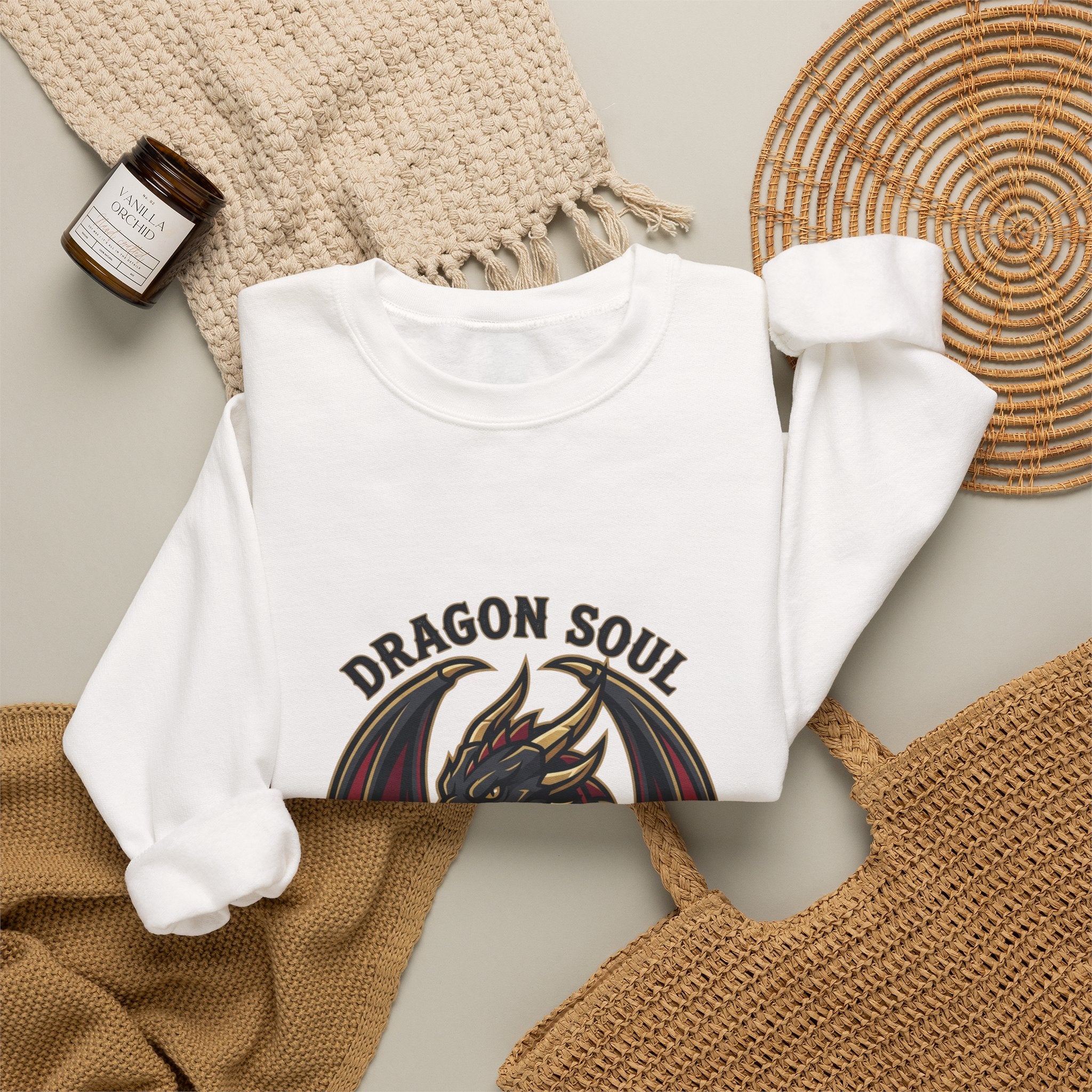 Dragon Soul Crewneck Sweatshirt | dragon, fantasy art, tattoo style