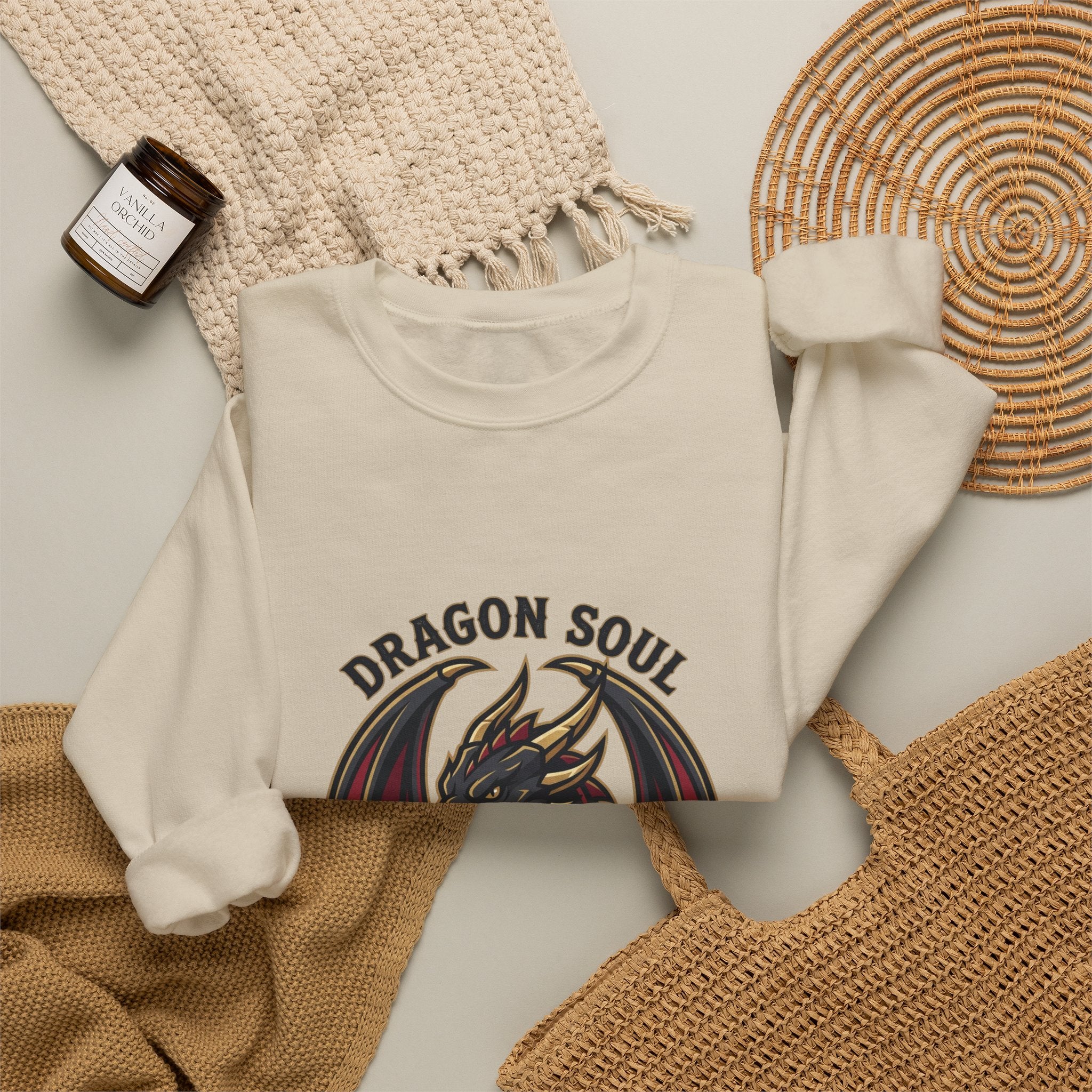 Dragon Soul Crewneck Sweatshirt | dragon, fantasy art, tattoo style