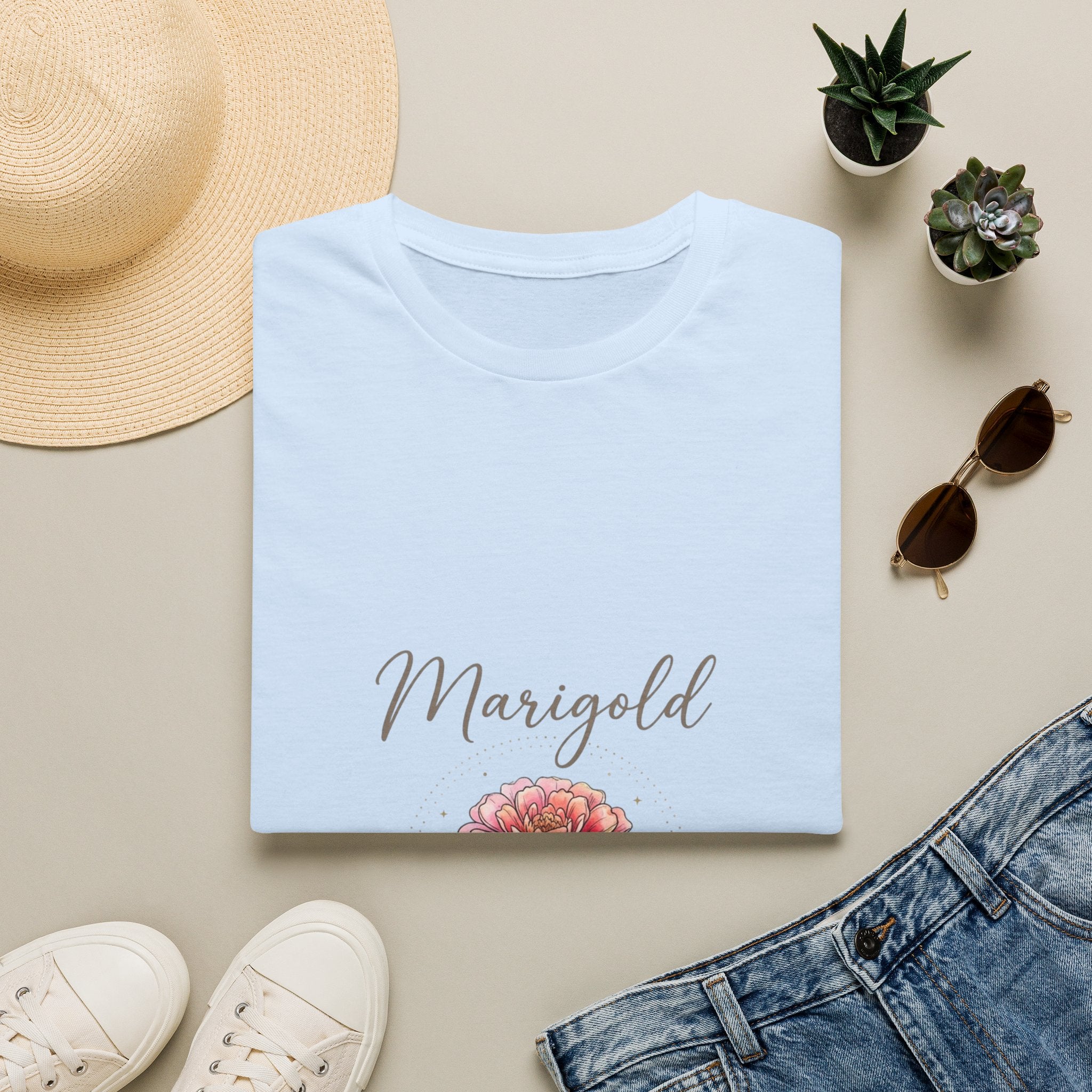 November Chrysanthemum Birth Flower T-Shirt — Elegant Watercolor Keepsake