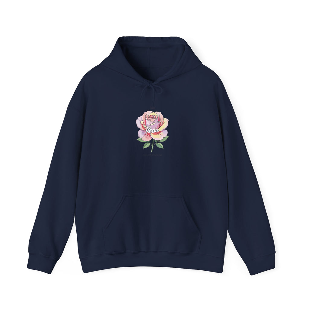 June Rose Birth Month Flower Hoodie | Botanical Watercolor, Personalized