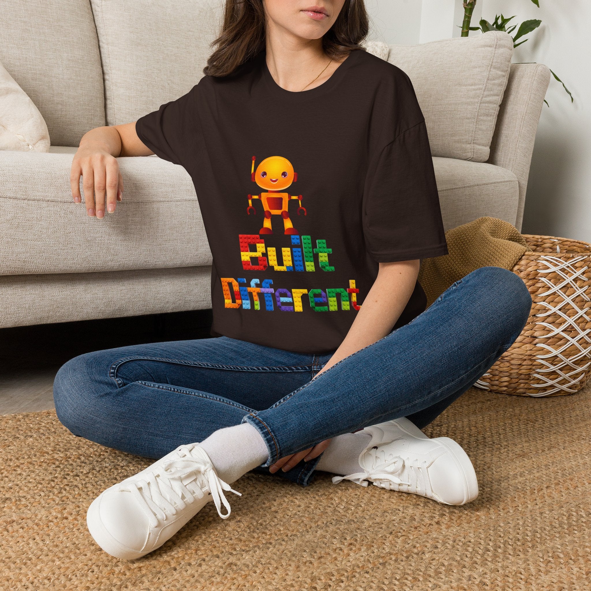 T-Shirt — Built Different Robot Graphic Tee