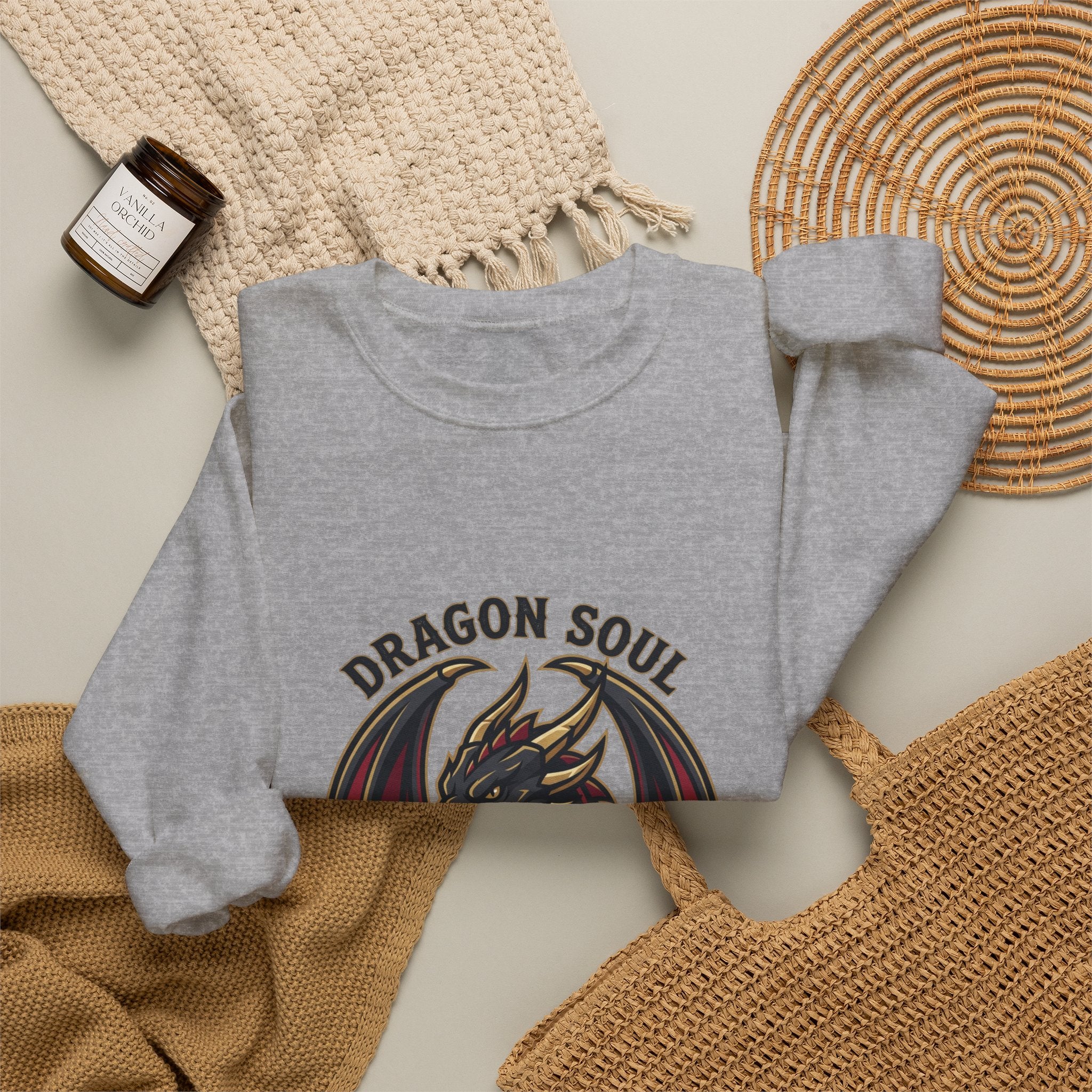 Dragon Soul Crewneck Sweatshirt | dragon, fantasy art, tattoo style