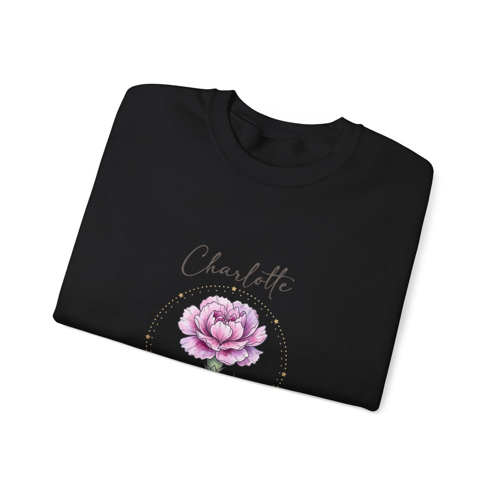 January Peony Birth Flower Sweatshirt | Personalized Botanical Watercolor