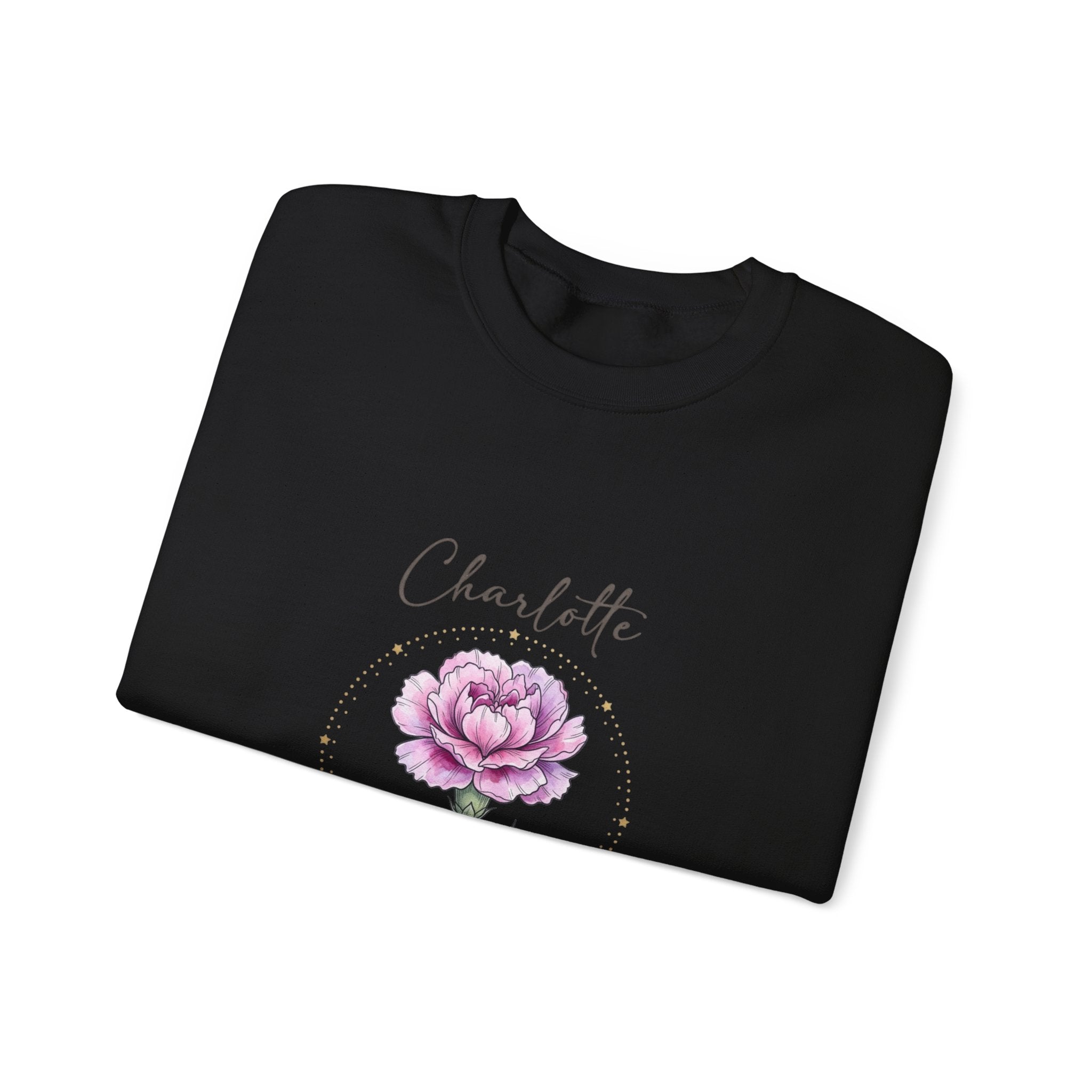 January Peony Birth Flower Sweatshirt | Personalized Botanical Watercolor